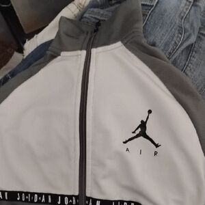 Jordan Air Gray and White Track Jacket